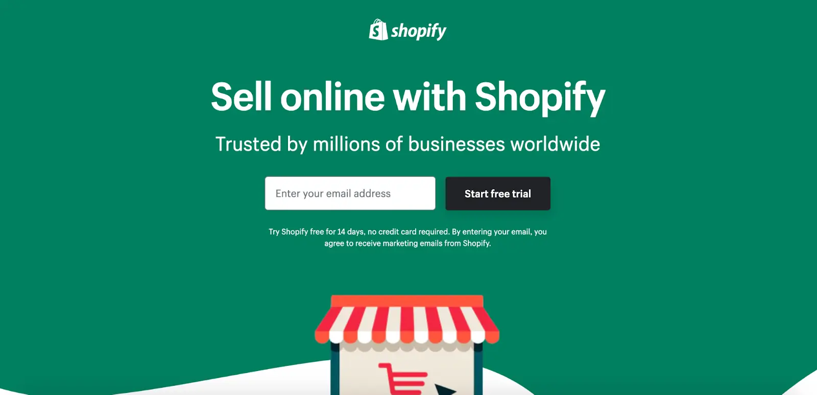 Shopify Sign Up Page