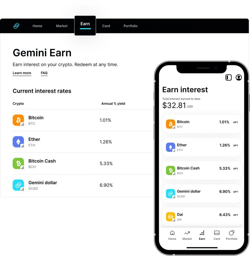 Gemini Earn Rates